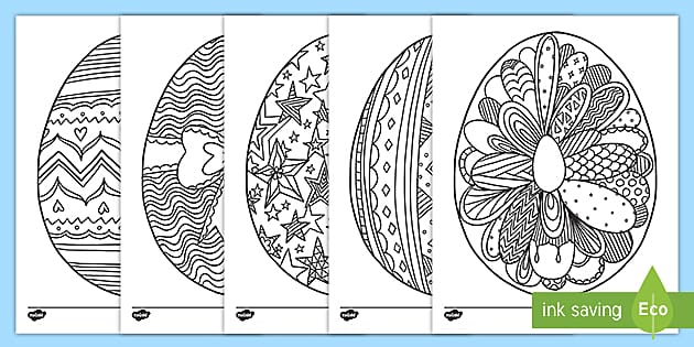 Easter Egg Mindfulness Coloring Sheets