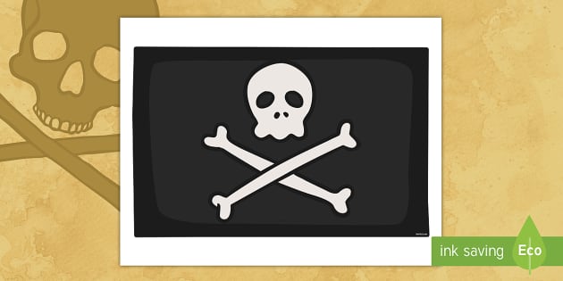Pirates Jolly Roger Flag Poster