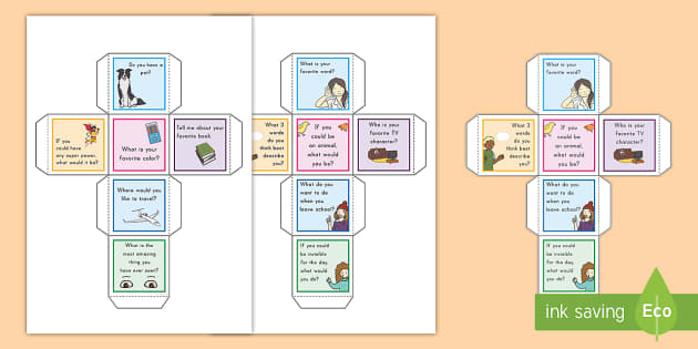 Conversation Starter Dice Activity