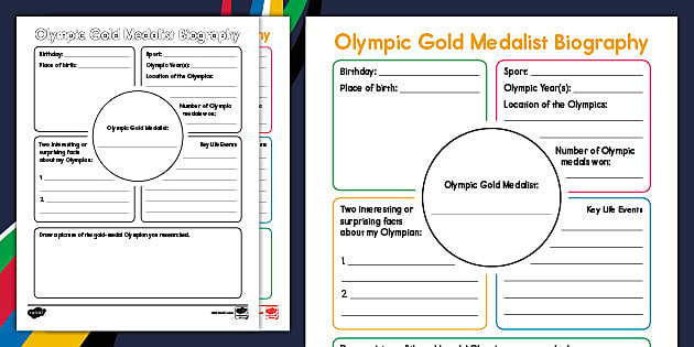 Olympic Gold Medalist Biography Activity