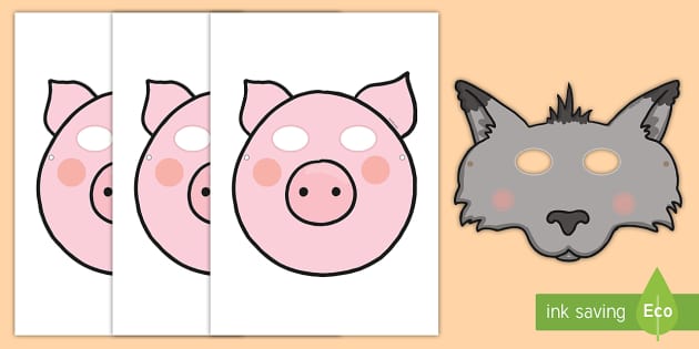Three Little Pigs Dramatic Play Masks