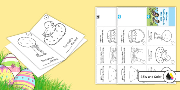 Easter Positional Words Mini Book