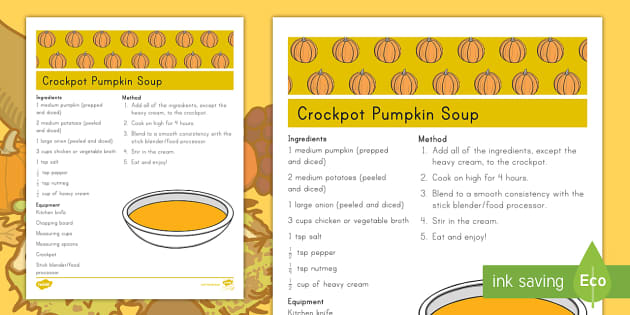 Fall Crockpot Pumpkin Soup Recipe
