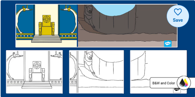 Daniel and the Lion's Den Diorama Background