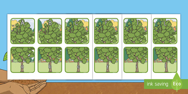 Earth Day Upper and Lowercase Letter Matching Activity