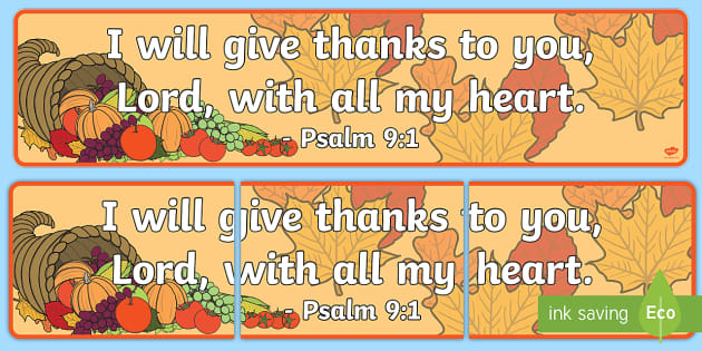 Psalm 9:1 Memory Verse Banner