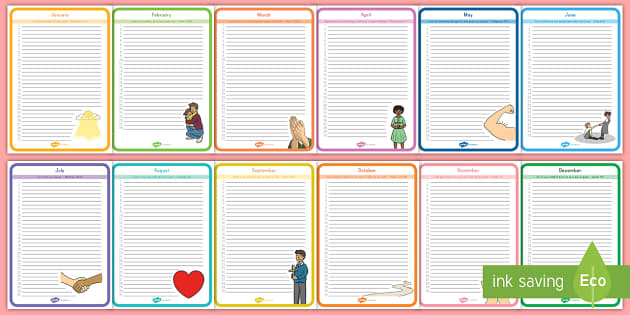 Our Memory Verse Month-to-a-Page Calendar