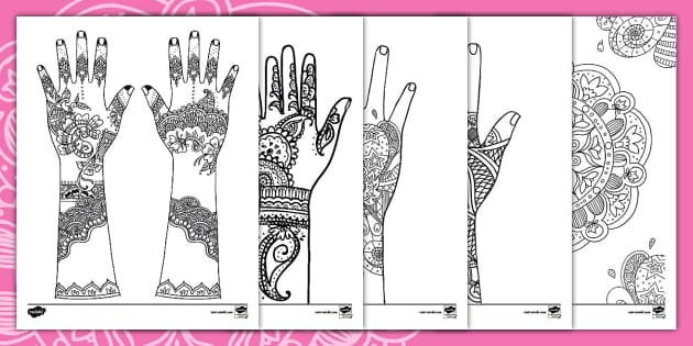 Mehndi Pattern Mindfulness Coloring Activity