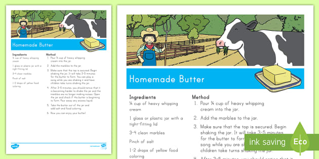 Homemade Butter Recipe