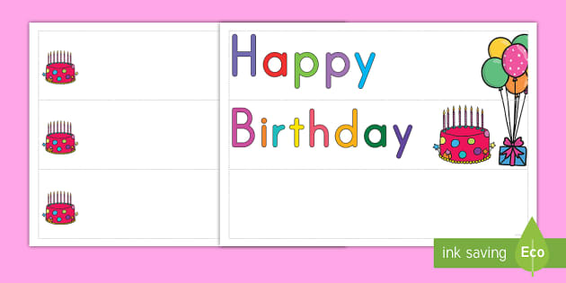 Happy Birthday Light Box Inserts