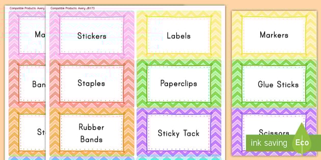 Teacher's Toolkit Cupboard Labels