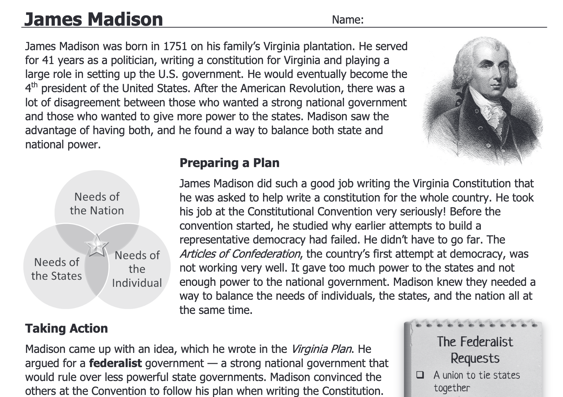 James Madison Mini-Lesson