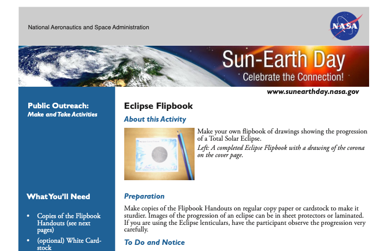 Solar Eclipse Flipbook