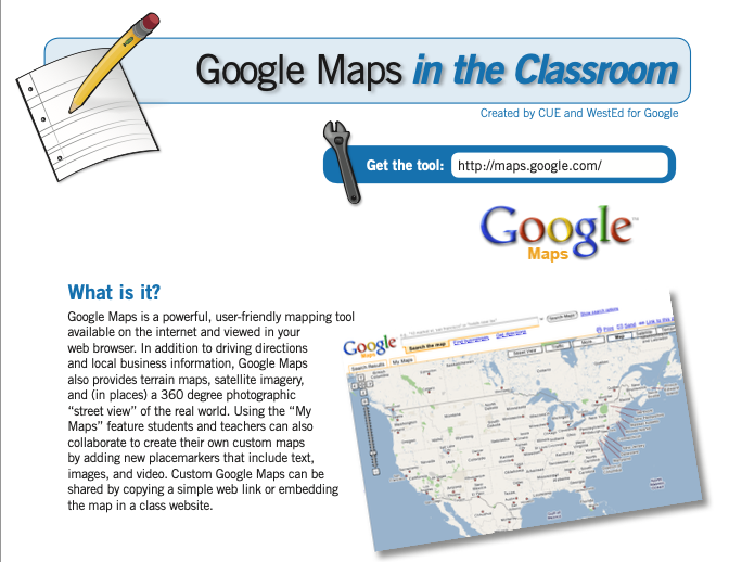 Google maps in the classroom