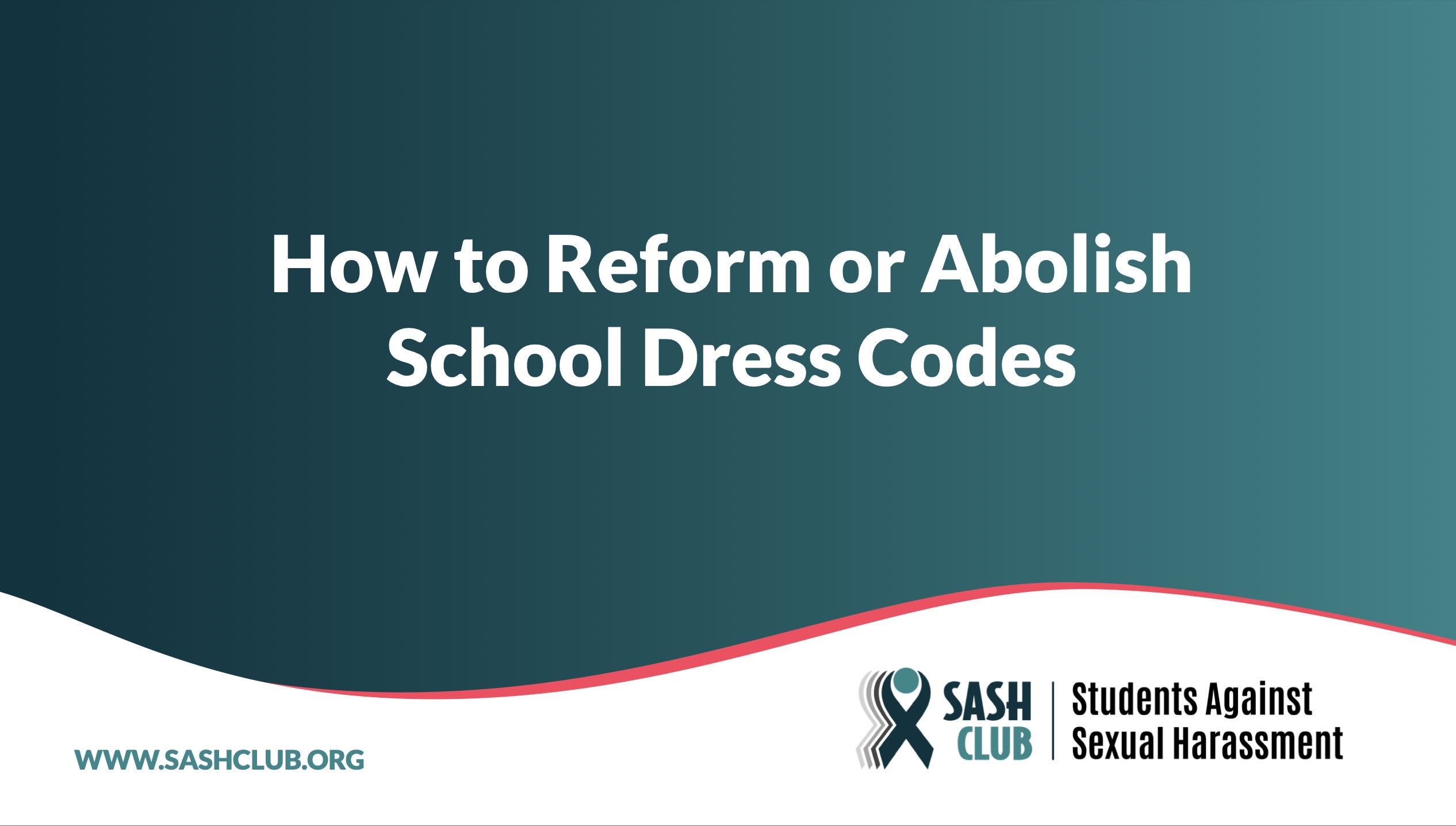 How to reform or abolish school dress codes