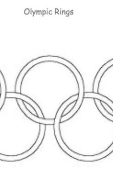 image of a blank olympic rings coloring sheet