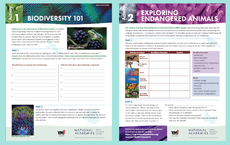 Inspire Action with the "Biodiversity at Risk: Your Choices Matter" Program for Grades 6-8