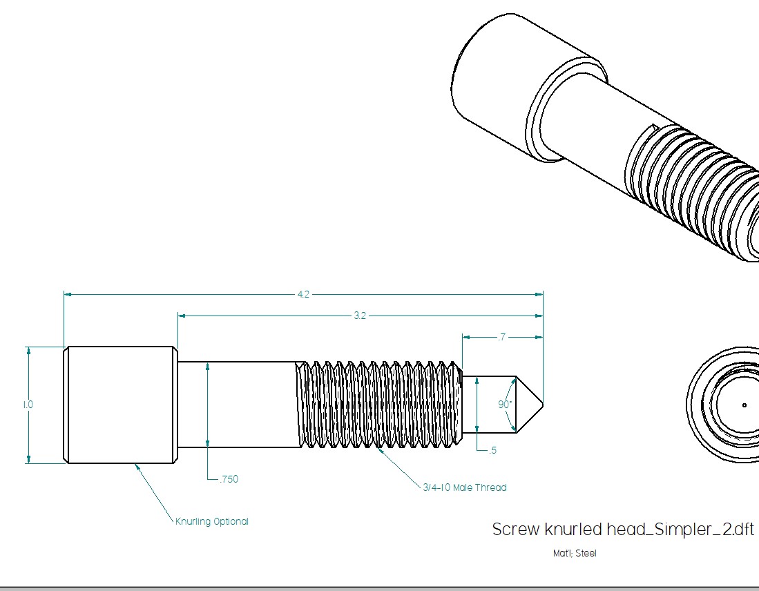 Engine Lathe Machining Project Threading Knurling