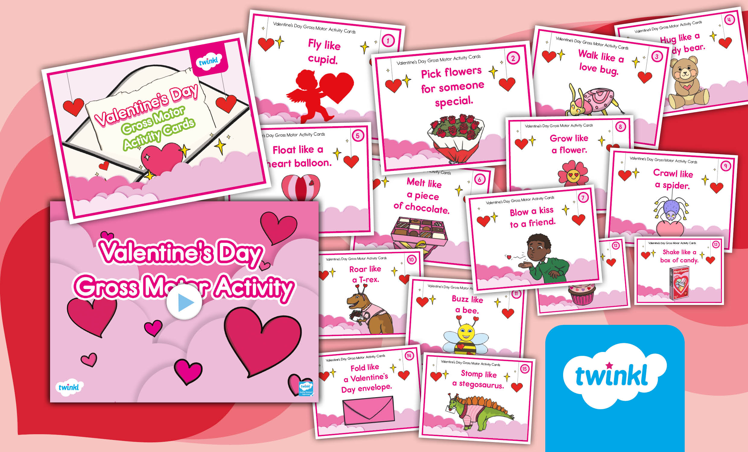 Valentine's Day Gross Motor Lesson Activity