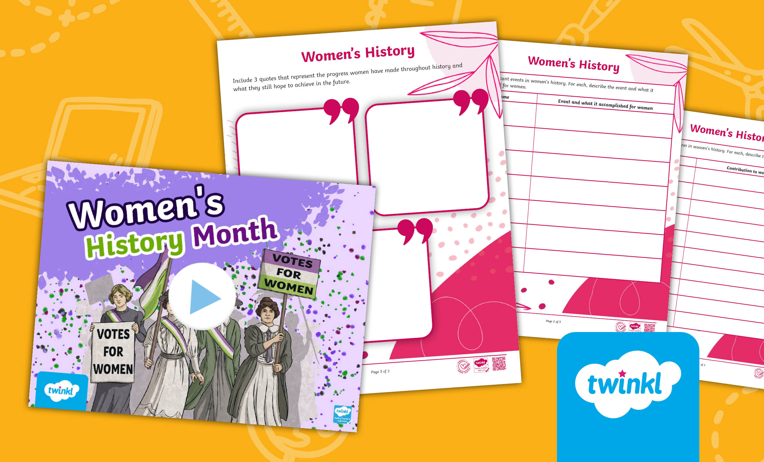 Women's History Month Lesson for 6th-8th grade