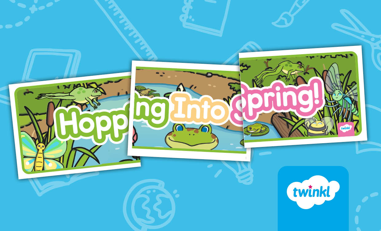 Hopping Into Spring! Bulletin Board Banner