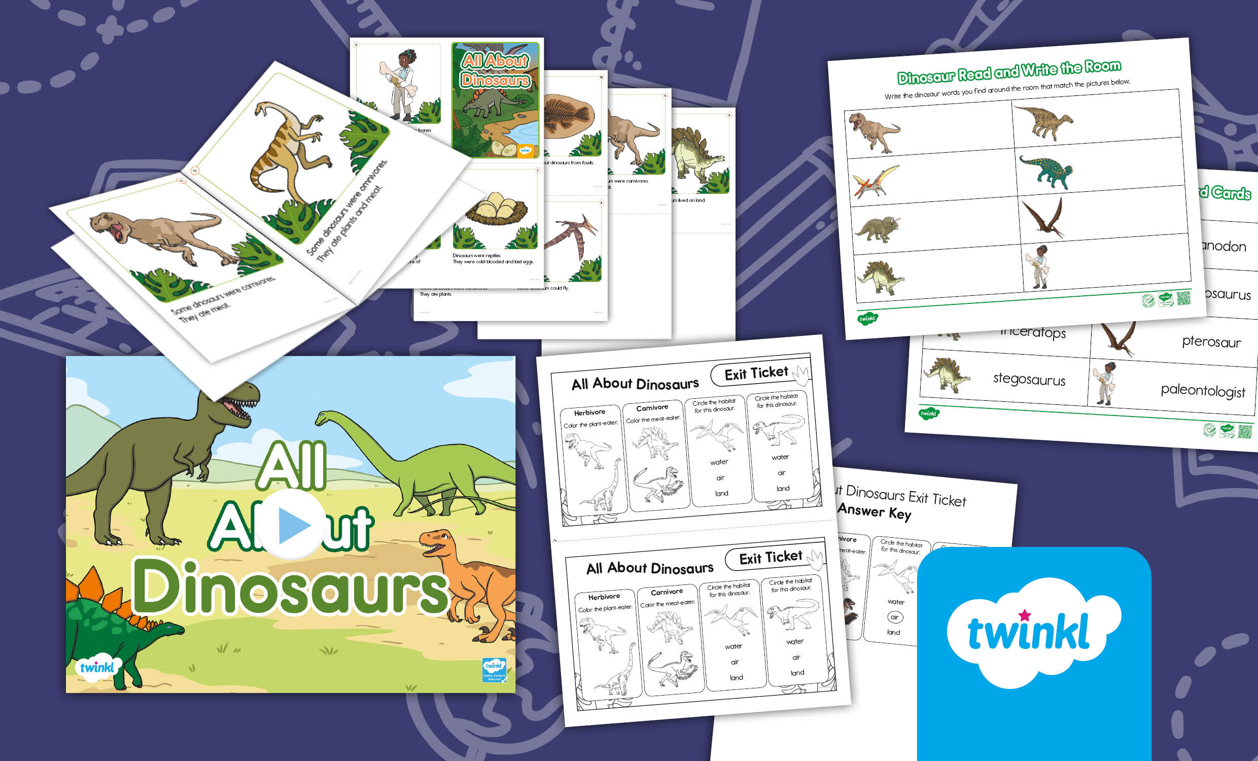Kindergarten All About Dinosaurs Lesson Pack