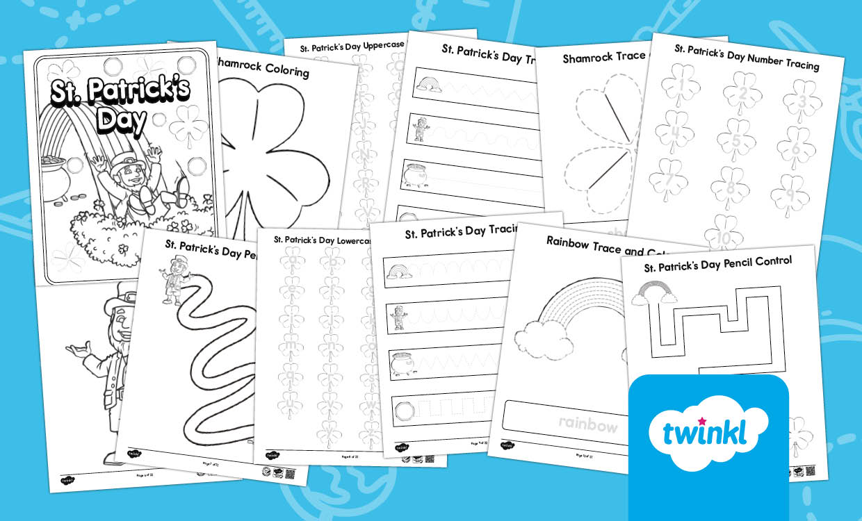 St. Patrick’s Day Toddler Busy Book – Early Learning Activities for PK-K