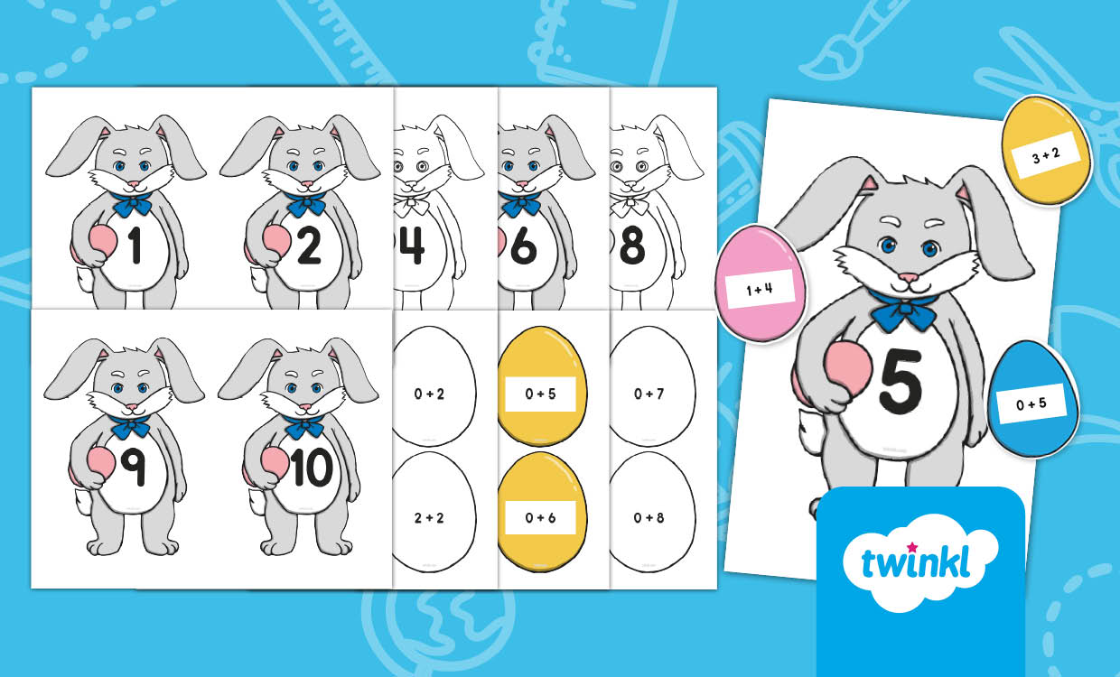 Easter Addition to 10 – Hands-on Math Activity for PK-K