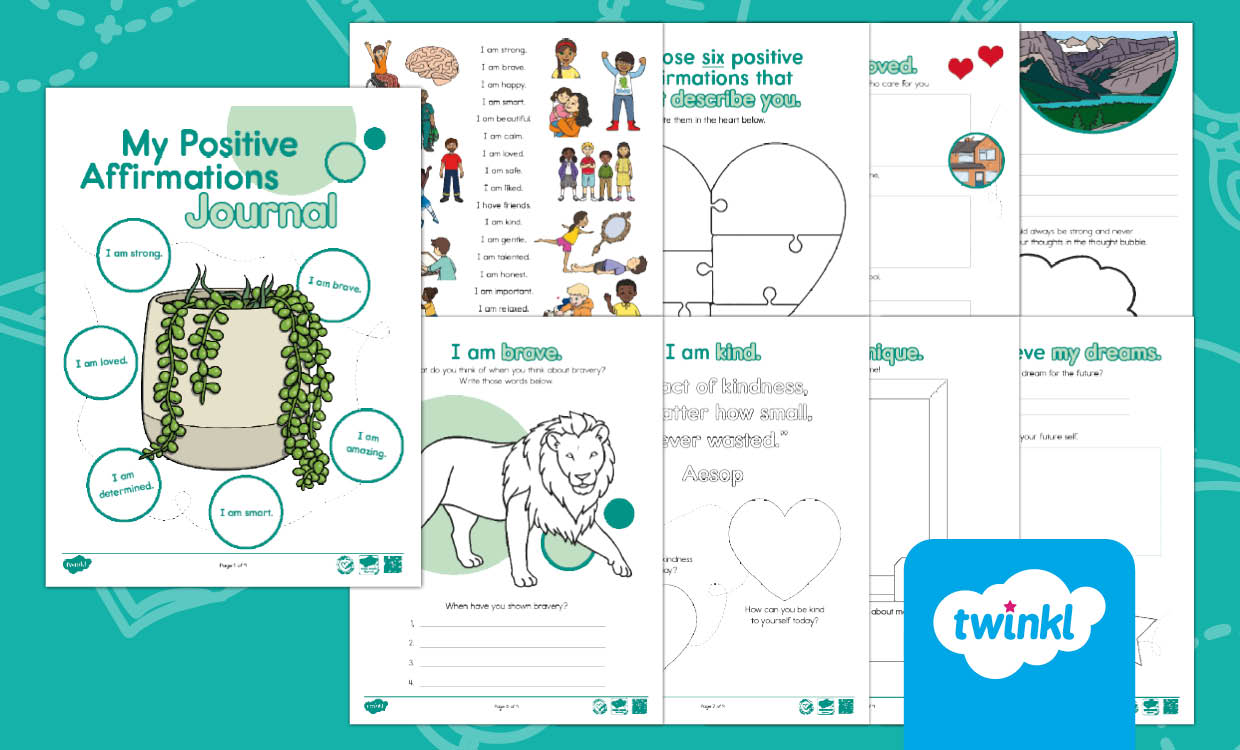 My Positive Affirmations Journal for K-2nd Grade