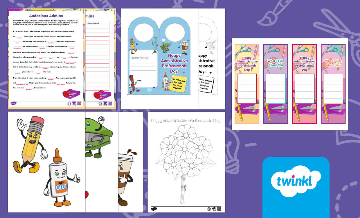 Administrative Professionals Day Activity Bundle for 3rd-5th Grade