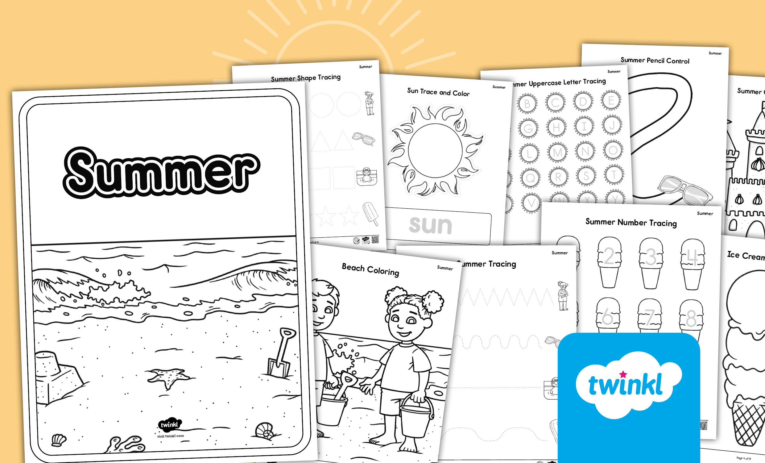 Summer Toddler Busy Book for Early Childhood