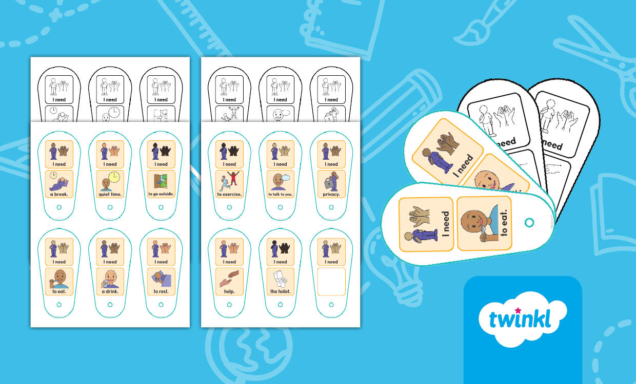 Twinkl Symbols for AAC: “I Need…” Communication Fan