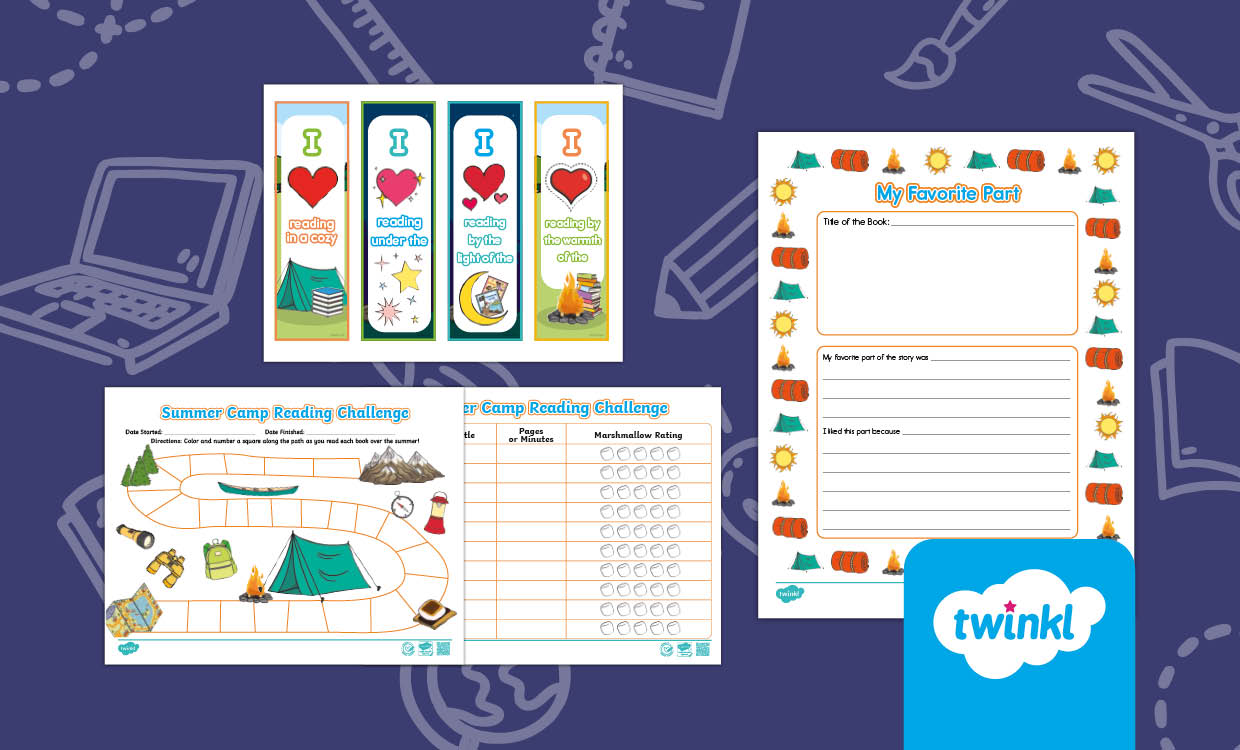 Summer Camp Reading Challenge Bundle for Elementary Students