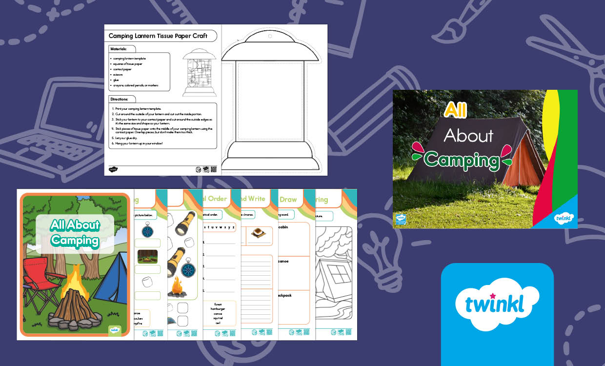 All About Camping Activity Bundle for K-2nd Grade