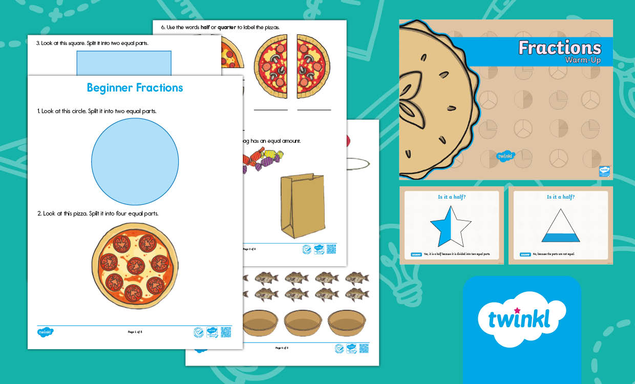 Fractions Starter Pack for Second Grade