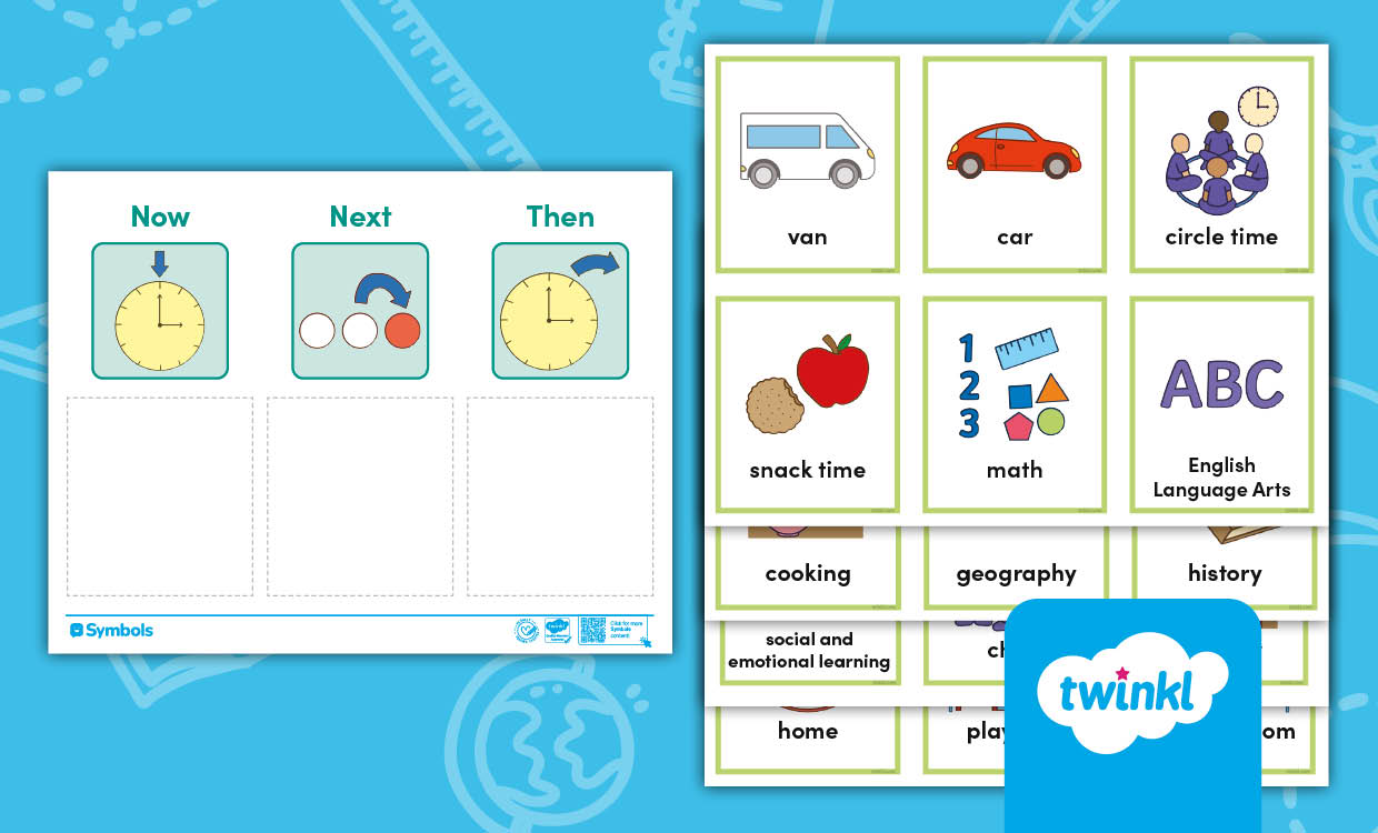 Twinkl Symbols for AAC: Now, Next, Then Visual Schedule Tools for at School