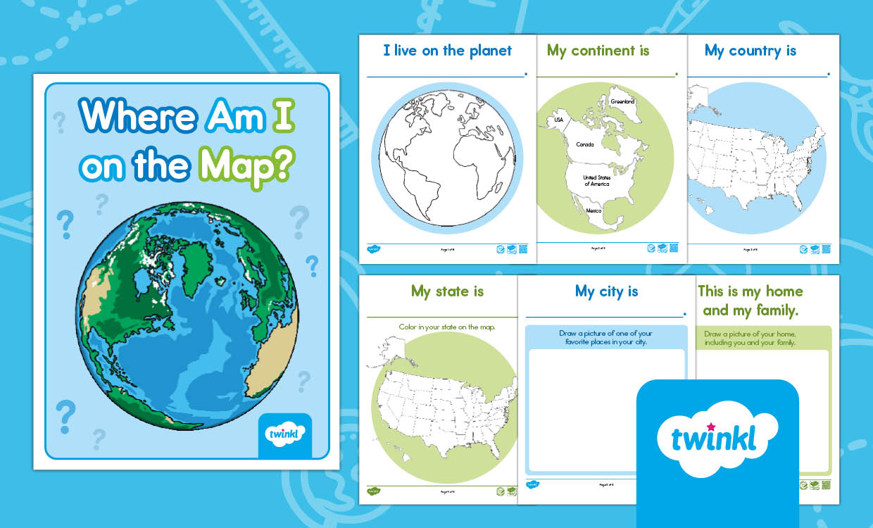 Where Am I on the Map? Activity Booklet for K-2nd Grade