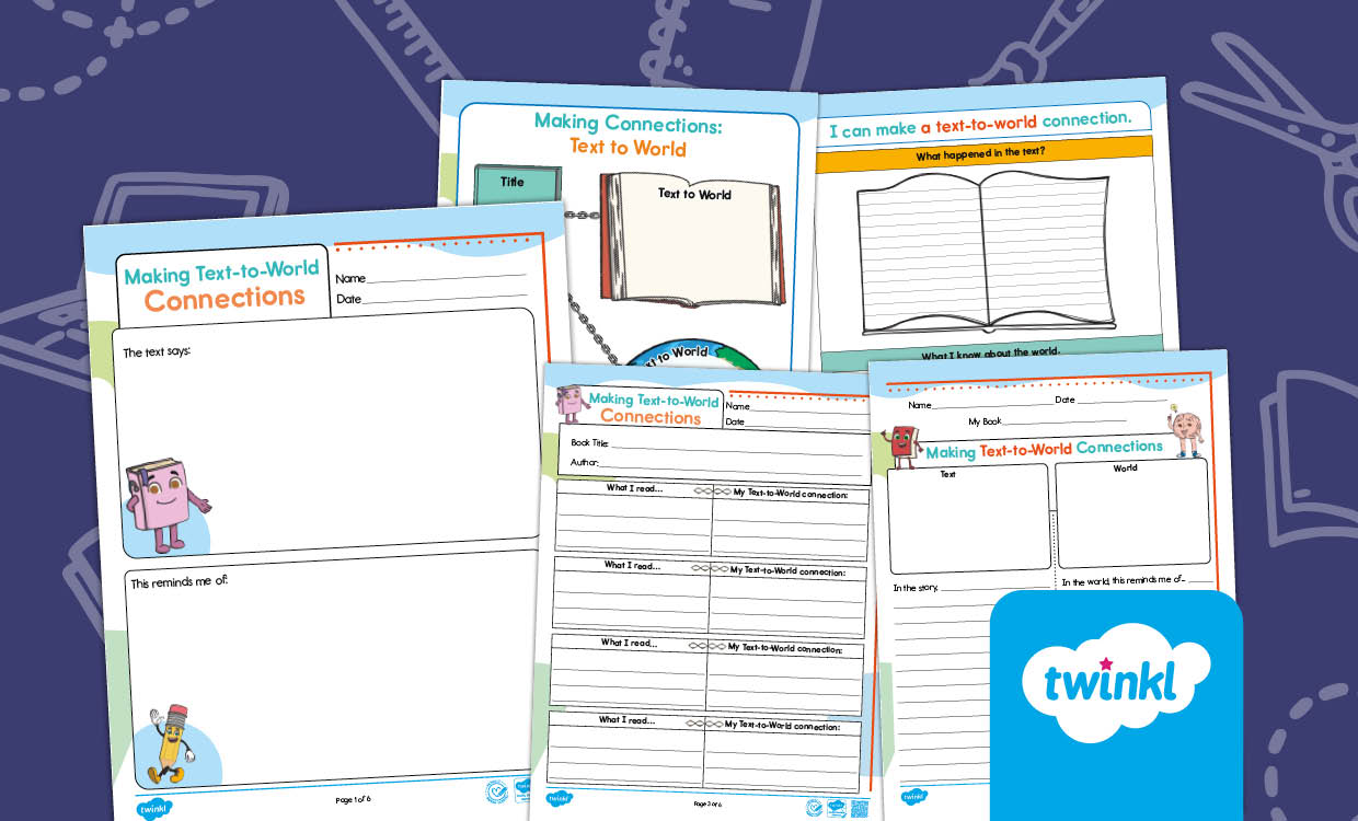 Text-to-World Connections Graphic Organizers for K-2nd Grade