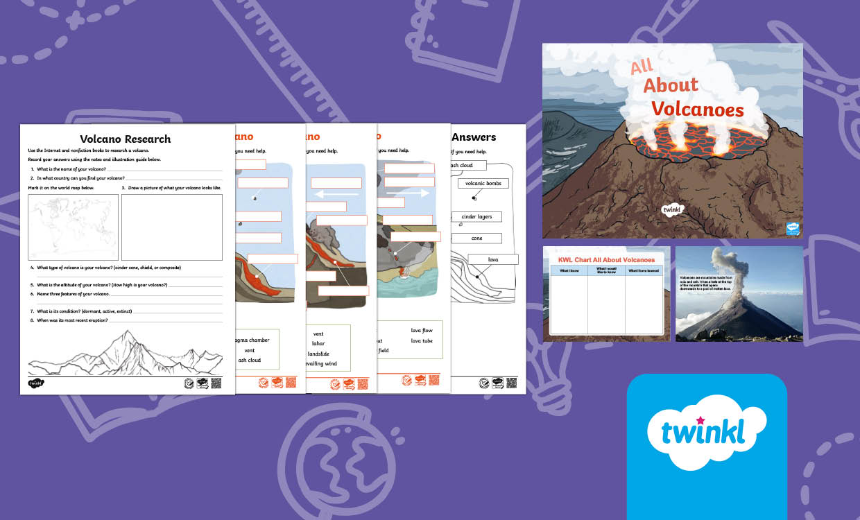 Volcanoes Lesson Pack for 3rd-5th Grade