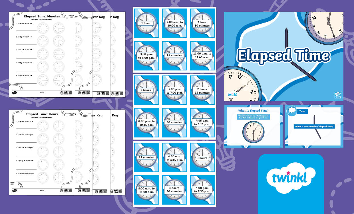Elapsed time Lesson for 3rd Grade