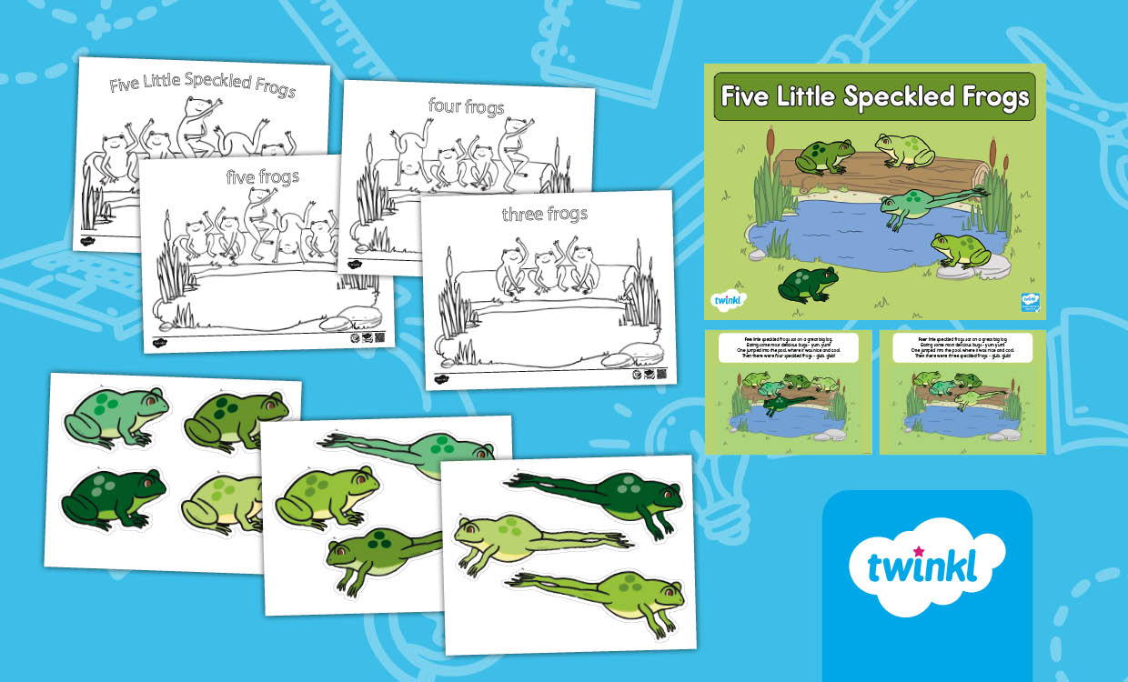 Five Little Speckled Frogs Activity Pack for Early Childhood 