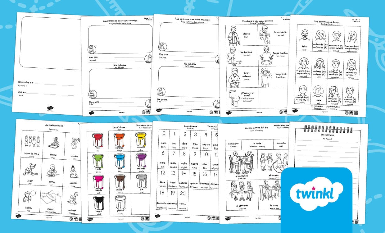 New student Welcome Activity Booklet - Spanish for Kindergarten 