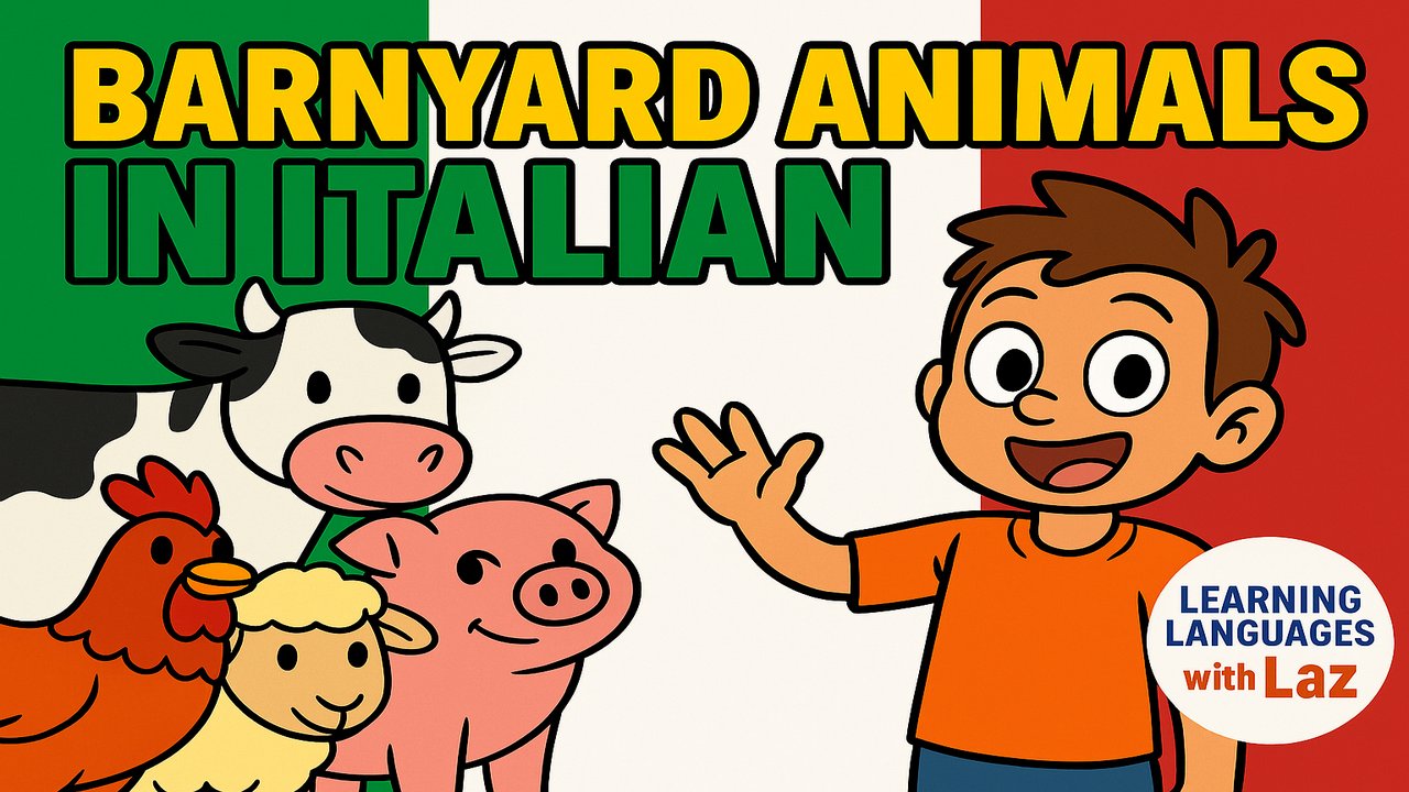 Learn Italian Farm Animals for Kids 🎵 | Sing and Speak Italiano!