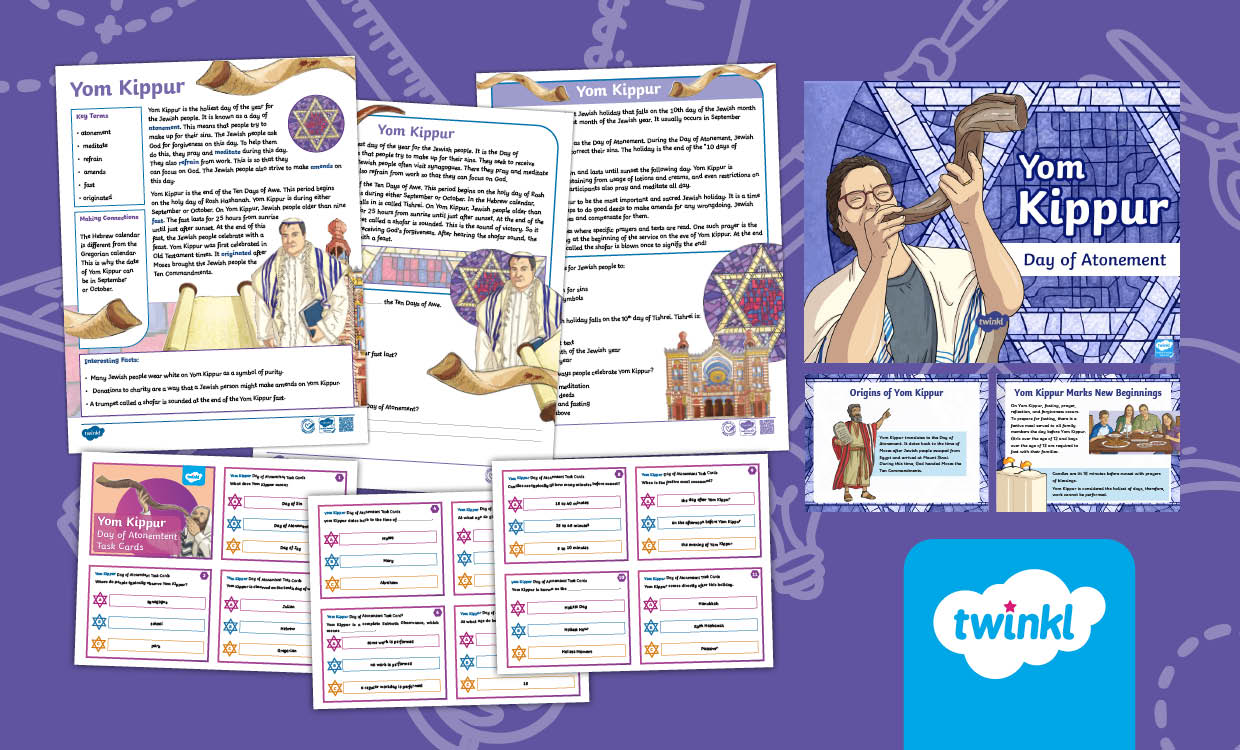 Yom Kippur Lesson for 3rd-5th Grade