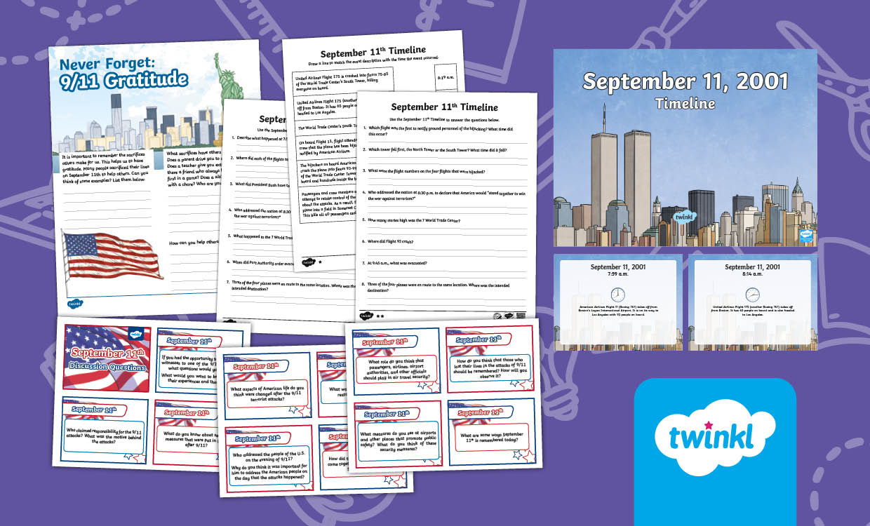 Patriot Day Lesson for 3rd-5th Grade