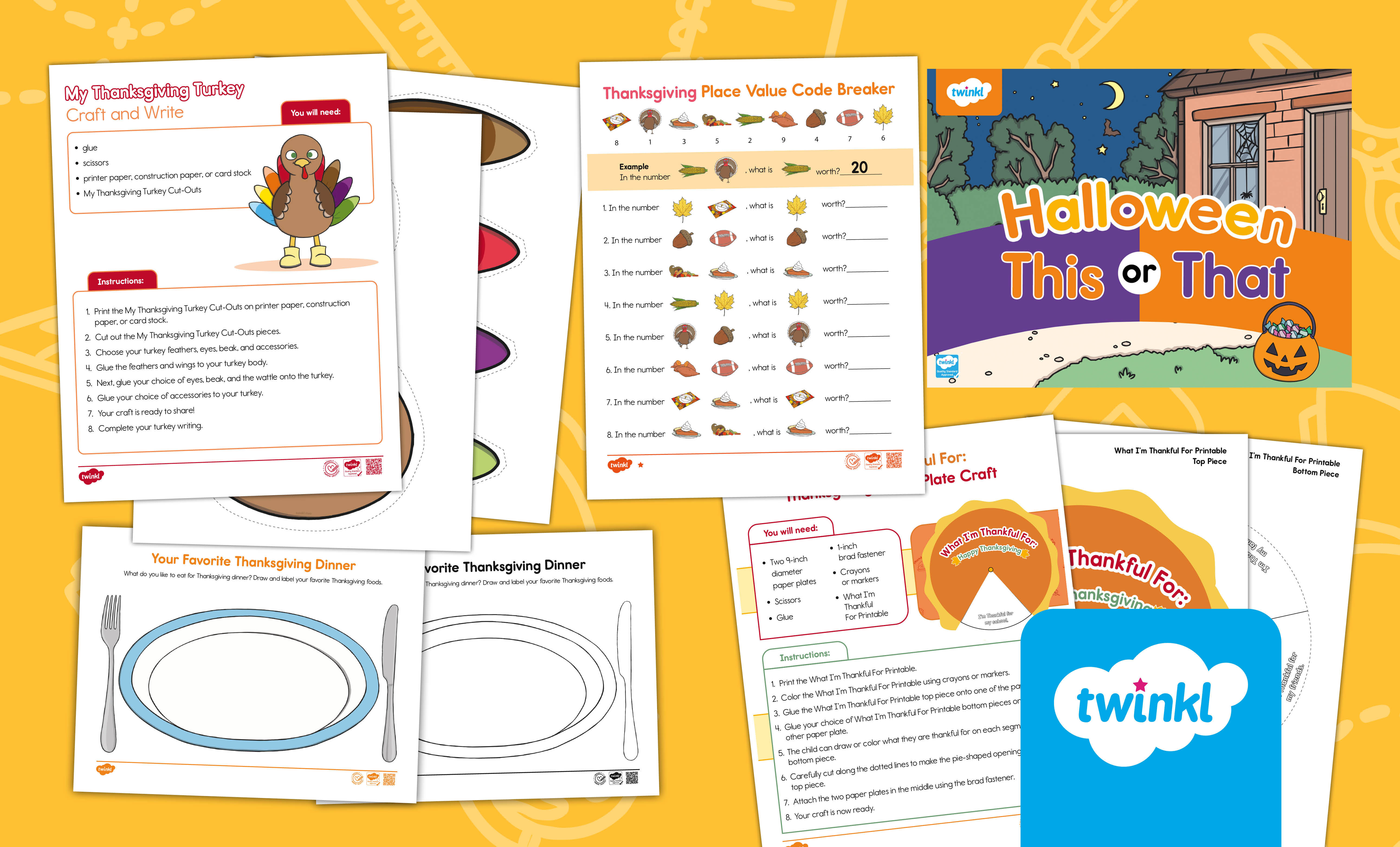 Thanksgiving Activities for K-2nd Grade