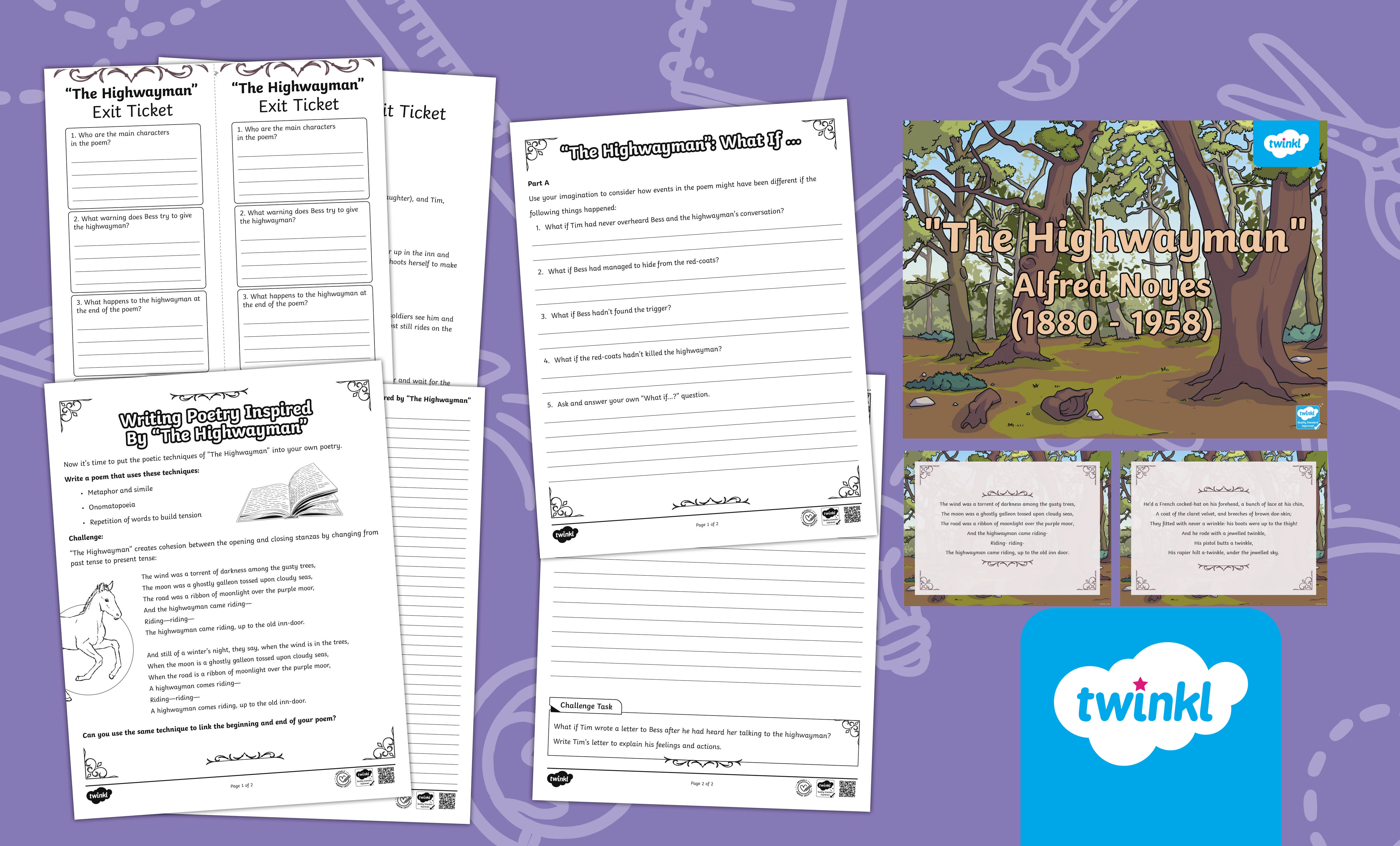 The Highwayman Poem Lesson for 6th-8th Grade