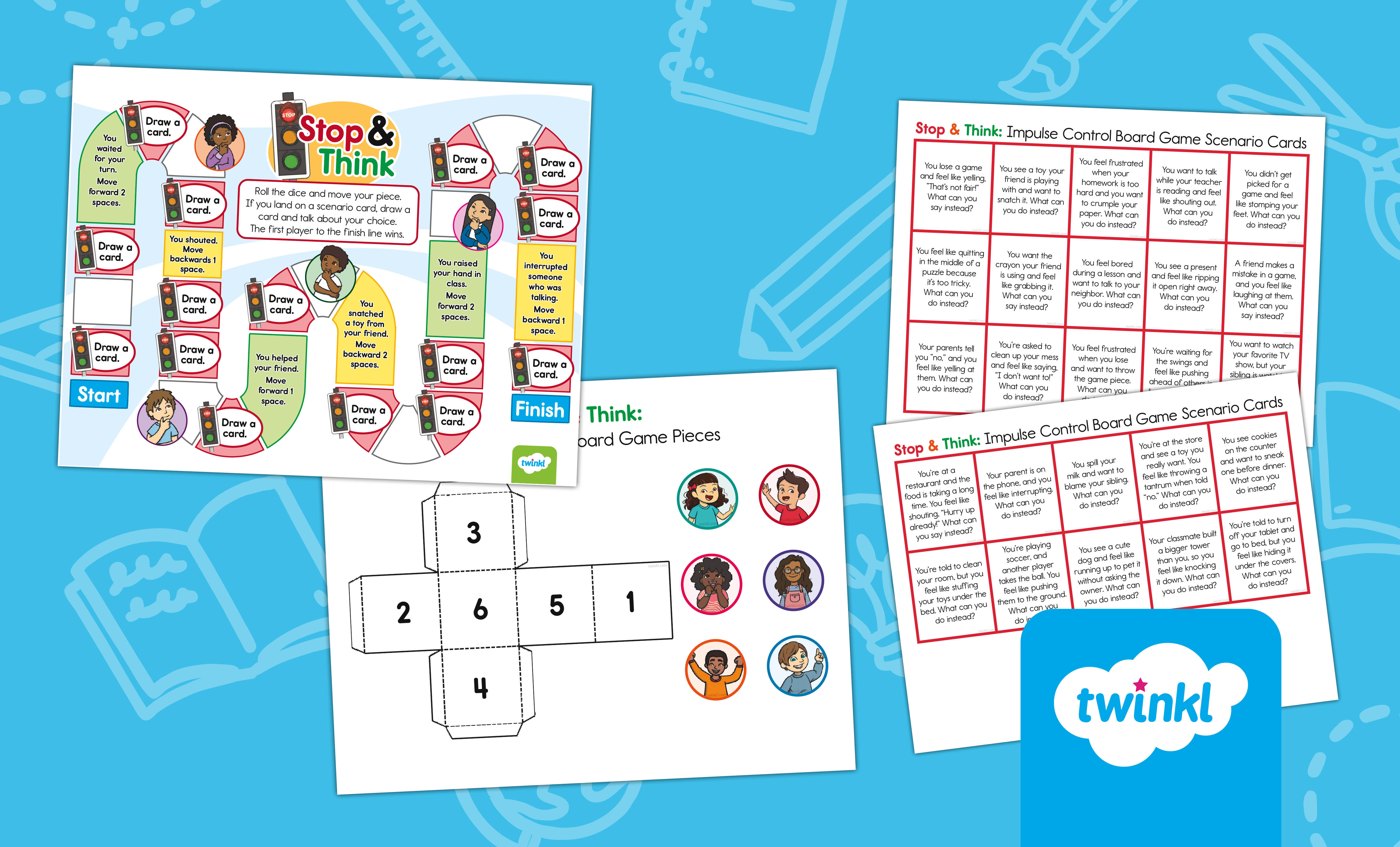 Stop & Think: Impulse Control Board Game for SLP