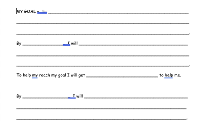 Setting a Goal Template