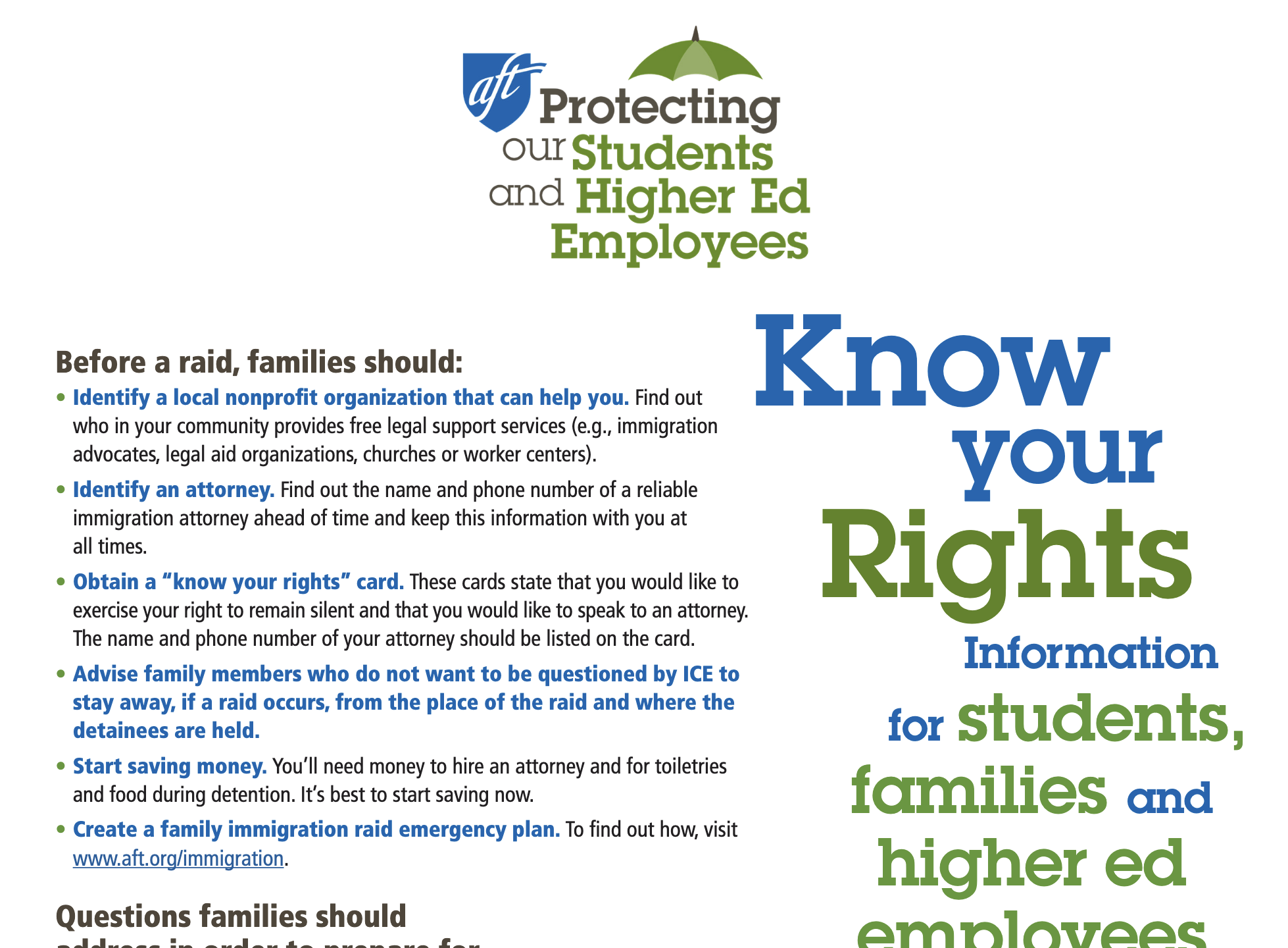 Protecting Immigrant Students and Employees in Higher Education